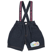 【SALE】[キッズ]サスペンダー付きパンツ　みいつけた　ネイビー