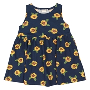 【SALE】[ベビー]ワンピース　総柄 ネイビー