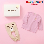 [ギフト] Tシャツ＆スパッツセット【BOX付き】  グレープ　[ミキハウス　ホットビスケッツ]