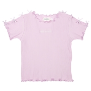 【SALE】[キッズ]リボンリブＴシャツ パープル