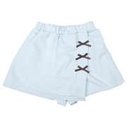 【SALE】[キッズ]巻きスカート風キュロット サックス