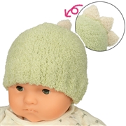 再値下!!【SALE】[42~48cm]ニット帽　恐竜モコモコ　グリーン