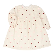再値下!!【SALE】[キッズ]ワンピース　布帛総柄刺しゅう　アイボリー