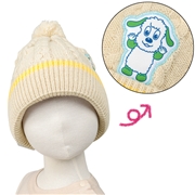 再値下!!【SALE】[48~50cm]ケーブル編ニット帽子　いないいないばあっ！　ベージュ