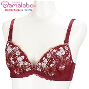 【SALE】シルエットキレイノンワイヤーブラ花柄（授乳機能付） レッド