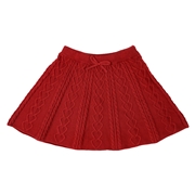 【SALE】[キッズ]ニットスカート レッド