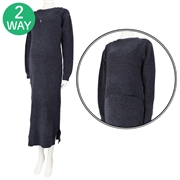 【SALE】長袖２ＷＡＹニットワンピース　ネイビー