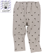 【SALE】[キッズ]いつものパンツ　７分丈　ニットツイル　柄　グレー