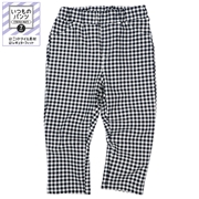 【SALE】[キッズ]いつものパンツ　７分丈　ニットツイル　柄　ネイビー