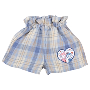 【SALE】[ベビー]チェックキュロット　アンパンマン　サックス