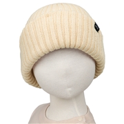 【SALE】[48~54cm]ニット帽　ワンカラー　アイボリー