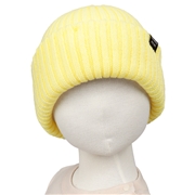 【SALE】[48~54cm]ニット帽　ワンカラー　イエロー