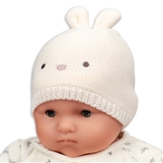 【SALE】[36~46cm]ニット帽　アニマル　ホワイト