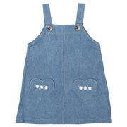 【SALE】[キッズ]ジャンパースカート ポケット刺しゅう　ネイビー