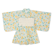 再値下!!【SALE】[キッズ]帯付トドラー浴衣ワンピース　レモン