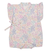 再値下!!【SALE】[ベビー]フリル付甚平(じんべい)ロンパス　リバティ花