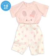 【SALE】[ベビー]はじめての　半袖パジャマ　ロンパース　うさぎ