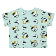 【SALE】[ベビー]半袖　Ｔシャツ　総柄　ペパーミント
