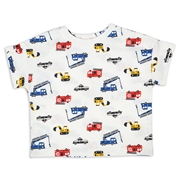【SALE】[ベビー]半袖　Ｔシャツ　総柄　ブルー