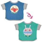 【SALE】[ベビー]どっちも前だよＴシャツ　アンパンマン　ネイビー