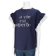 再値下!!【SALE】半袖ロゴプリントTシャツ　ネイビー