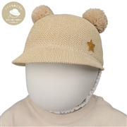 【SALE】[44~48cm]耳付きキャップ　ペーパーサーモ　アイボリー