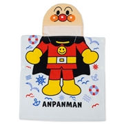 【SALE】フード付きタオルポンチョ アンパンマン ベージュ