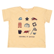 【SALE】[ベビー]半袖Tシャツ　パネル　オレンジ