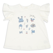 【SALE】[キッズ]半袖Tシャツ　パネル　アイボリー