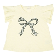 【SALE】[ベビー]半袖Tシャツ　パネル　クリーム