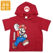 【通販限定】[キッズ]半袖パーカーＴシャツ　スーパーマリオ　レッド