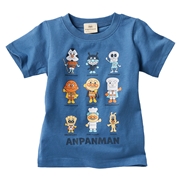 [ベビー]半袖Ｔシャツ　アンパンマン　ネイビー
