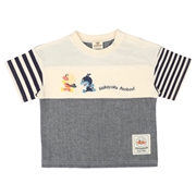 [ベビー]半袖切替Ｔシャツ　アンパンマン　オフホワイト
