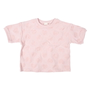 再値下!!【SALE】[キッズ]半袖Ｔシャツ　パイルジャガード　ピーチ