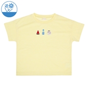 【SALE】[キッズ]半袖　Ｔシャツ　遮熱　刺しゅう イエロー