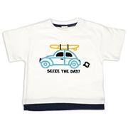 【SALE】[キッズ]半袖Ｔシャツ　ラインサガラ　オフホワイト