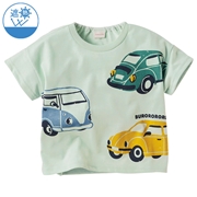 【SALE】[ベビー]半袖　Ｔシャツ　遮熱　集合パネル　グリーン