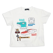 【SALE】[ベビー]新幹線遮断機Ｔシャツ　ホワイト