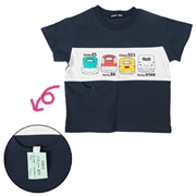 【SALE】[ベビー]新幹線切符付Ｔシャツ　ネイビー