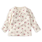 [キッズ]長袖　Ｔシャツ　総柄　レッド