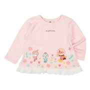 [ベビー]長袖Ｔシャツ　アンパンマン　ピンク