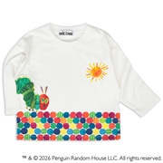 [ベビー]長袖Tシャツ　はらぺこあおむし　オフホワイト