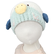 [48~50cm]ニット帽　アニマルモコモコ　かぞく　インコ