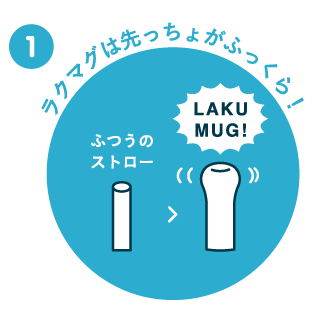 ラクマグは先っちょがふっくら！