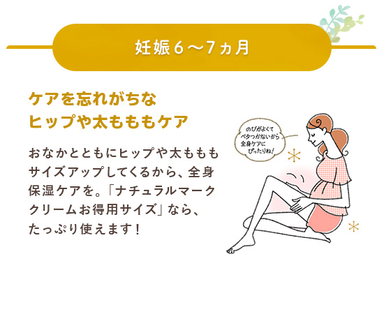 妊娠6～7月期におすすめのケア
